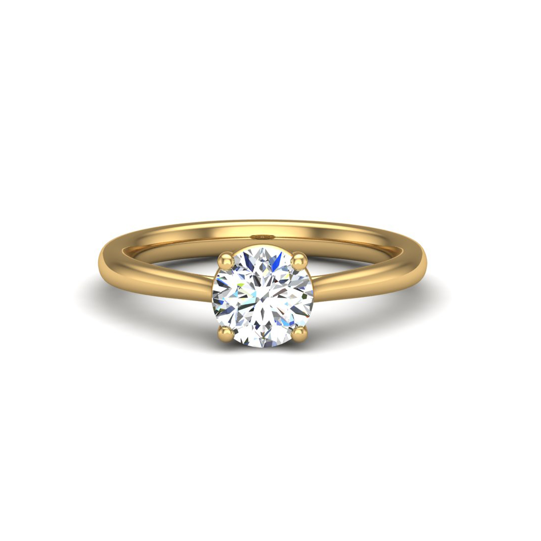 Lucy 4 Prong Solitaire with pinched shank